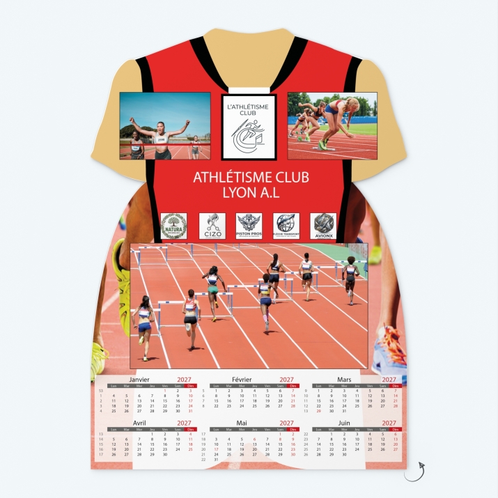 Calendrier photo Maillot Athlétisme