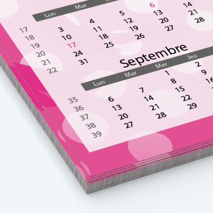 Calendrier photo Maillot de Gym - Papier épais rigide 400 g/m2