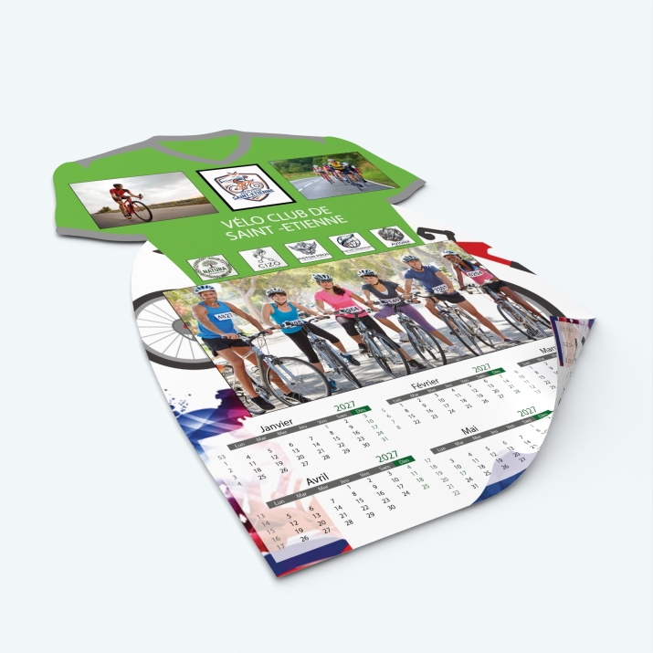 Calendrier photo Maillot de Vélo - Impression recto/verso pour plus de photos