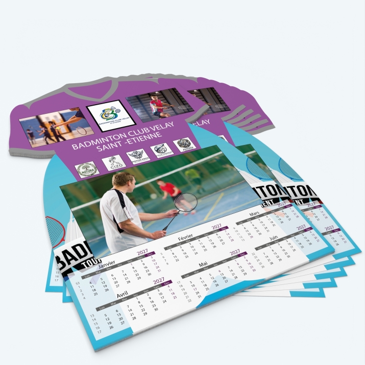 Calendrier photo Maillot de Badminton - Minimum de commande : 25 exemplaires