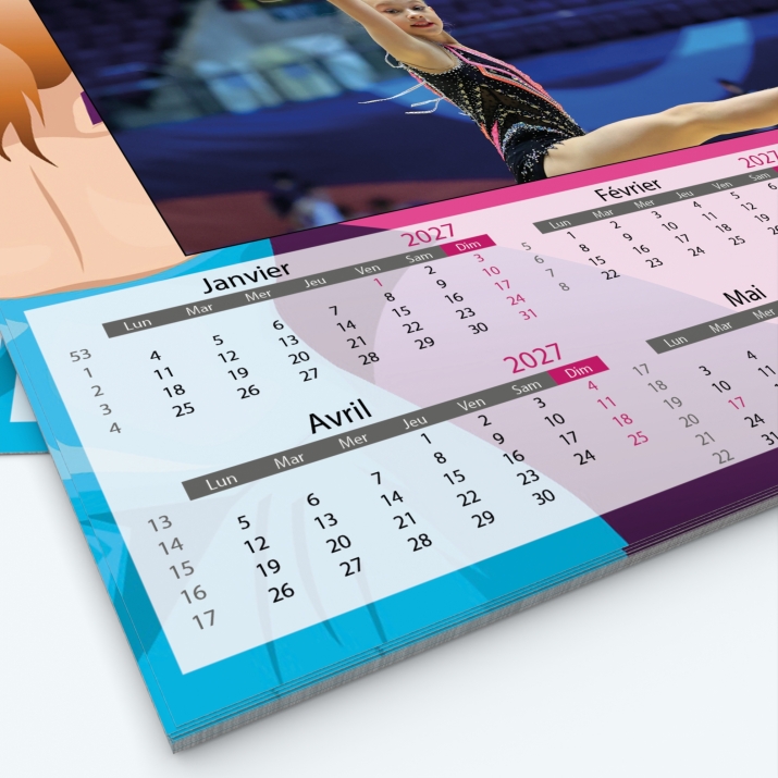 Calendrier photo Maillot de Danse - Grille calendaire personnalisable