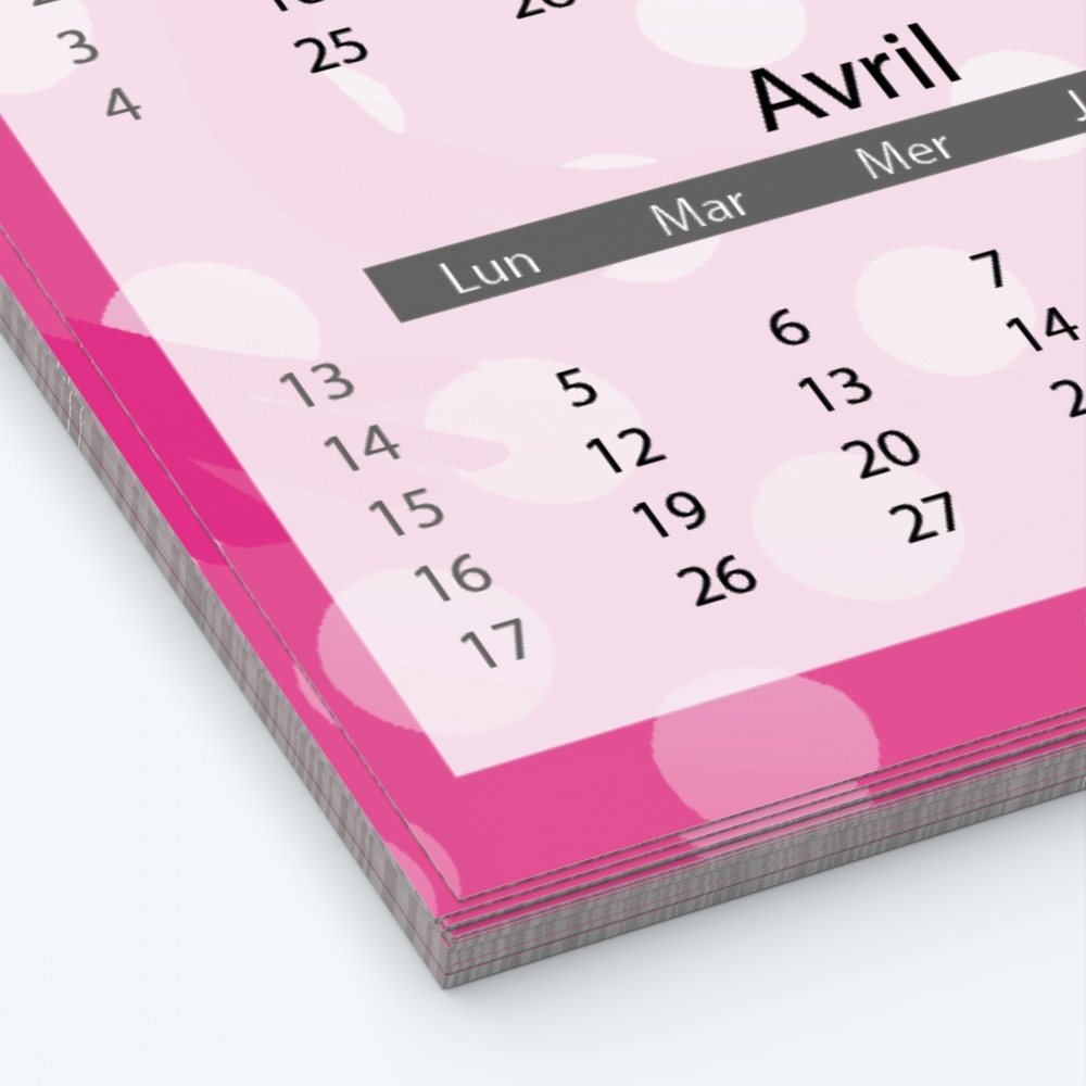 Calendrier photo Maillot de Gym - Papier épais rigide 400 g/m2