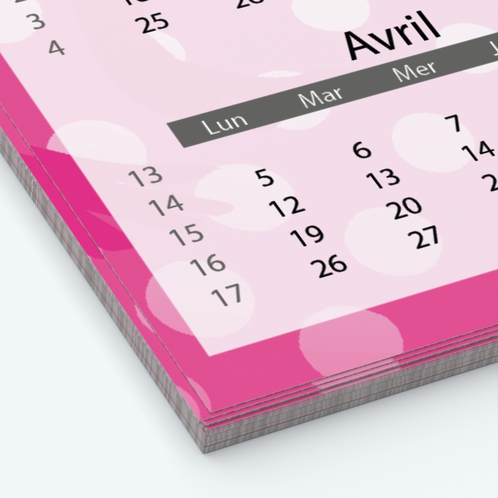 Calendrier photo Maillot de Gym - Papier épais rigide 400 g/m2