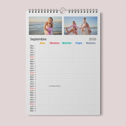 Calendrier photo familial