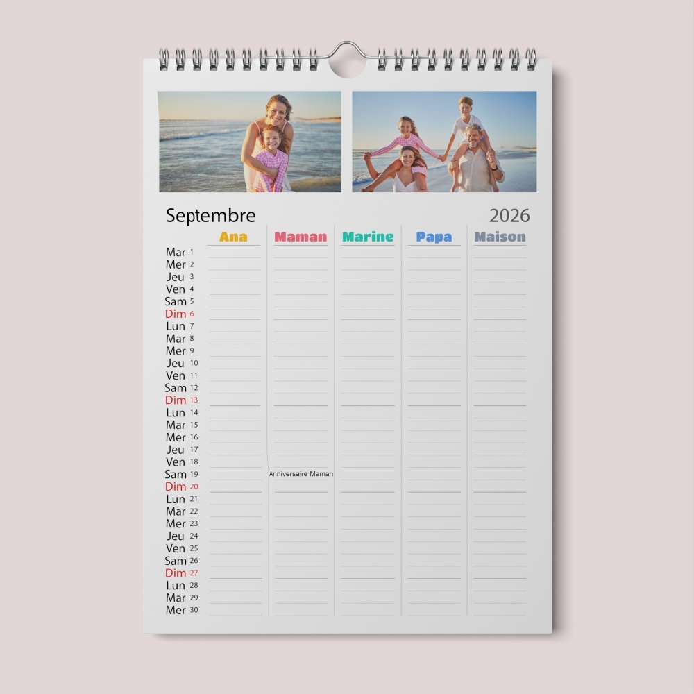 Calendrier photo familial