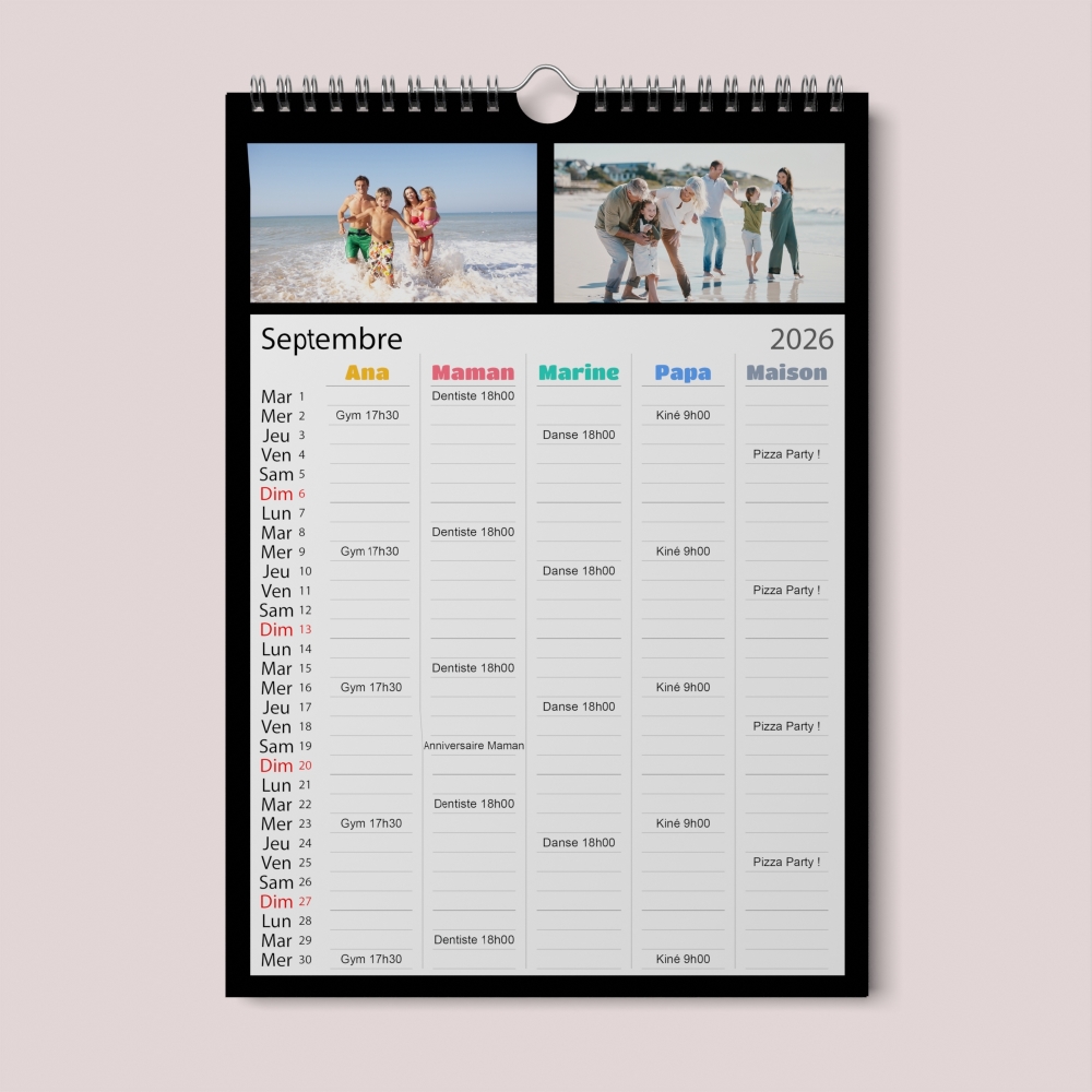 Calendrier photo familial