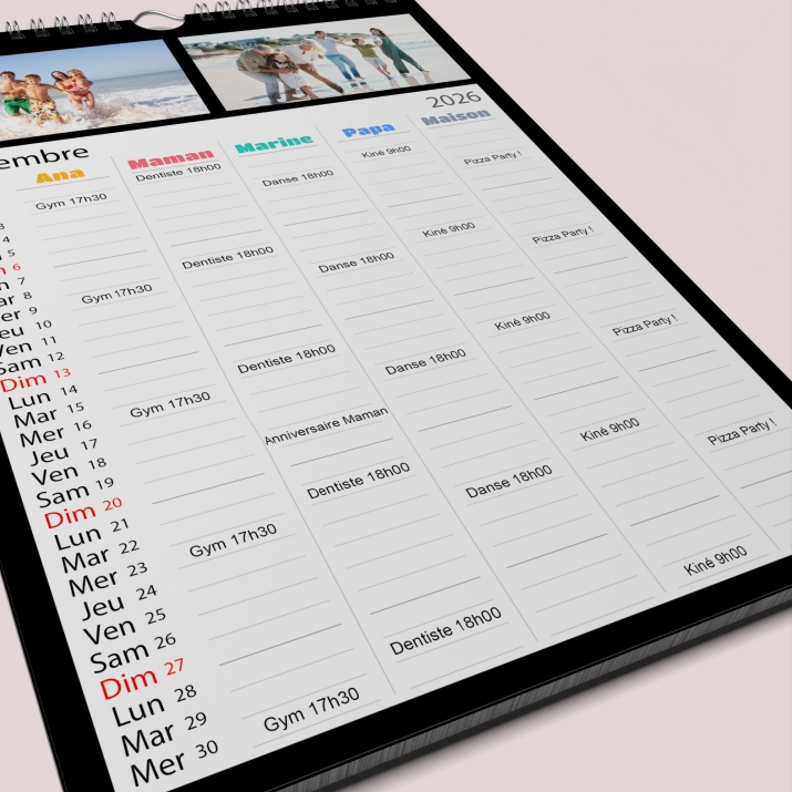 Calendrier photo familial