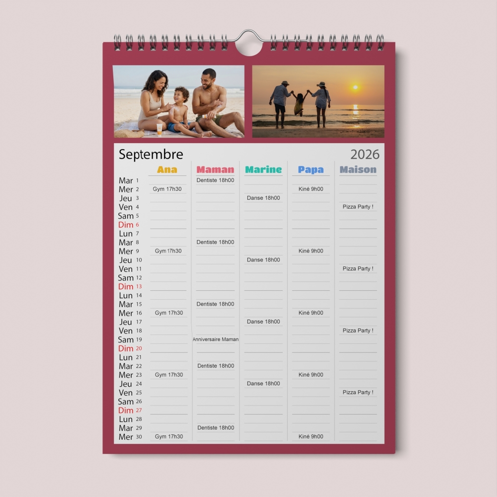 Calendrier photo familial