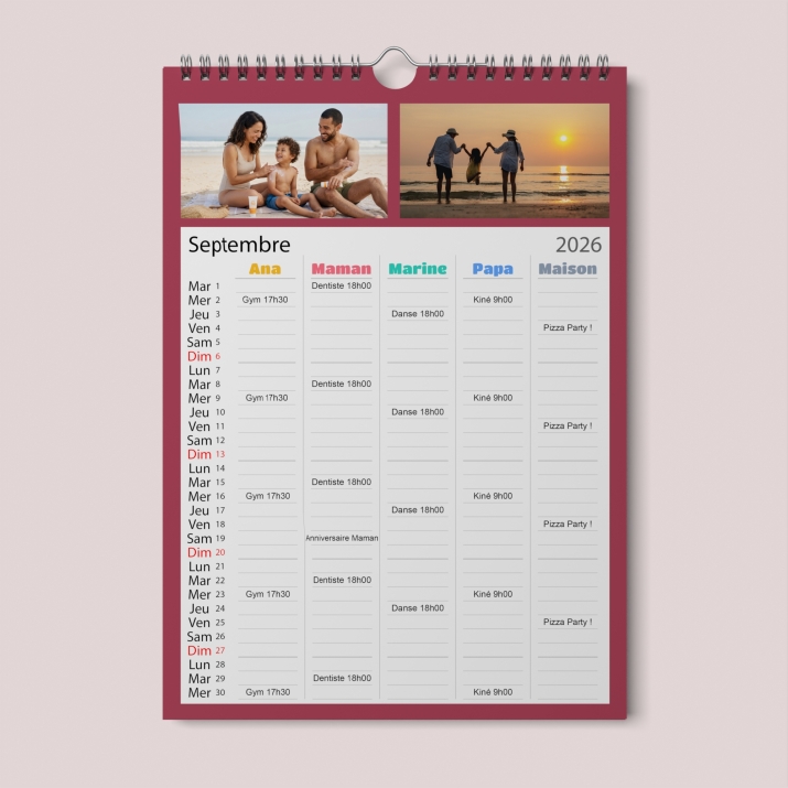 Calendrier photo familial