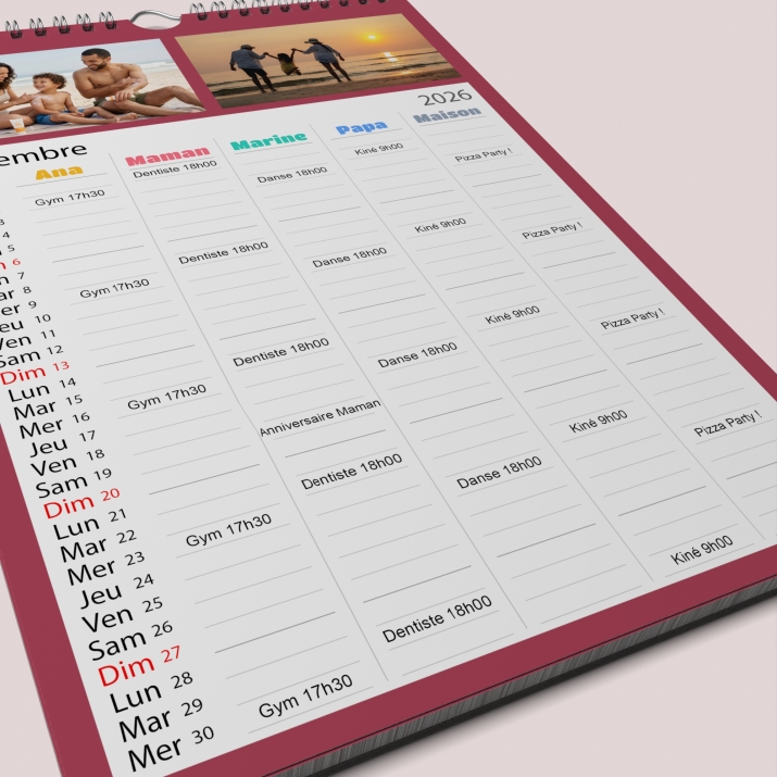 Calendrier photo familial
