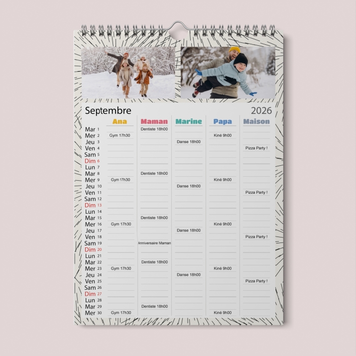 Calendrier photo familial
