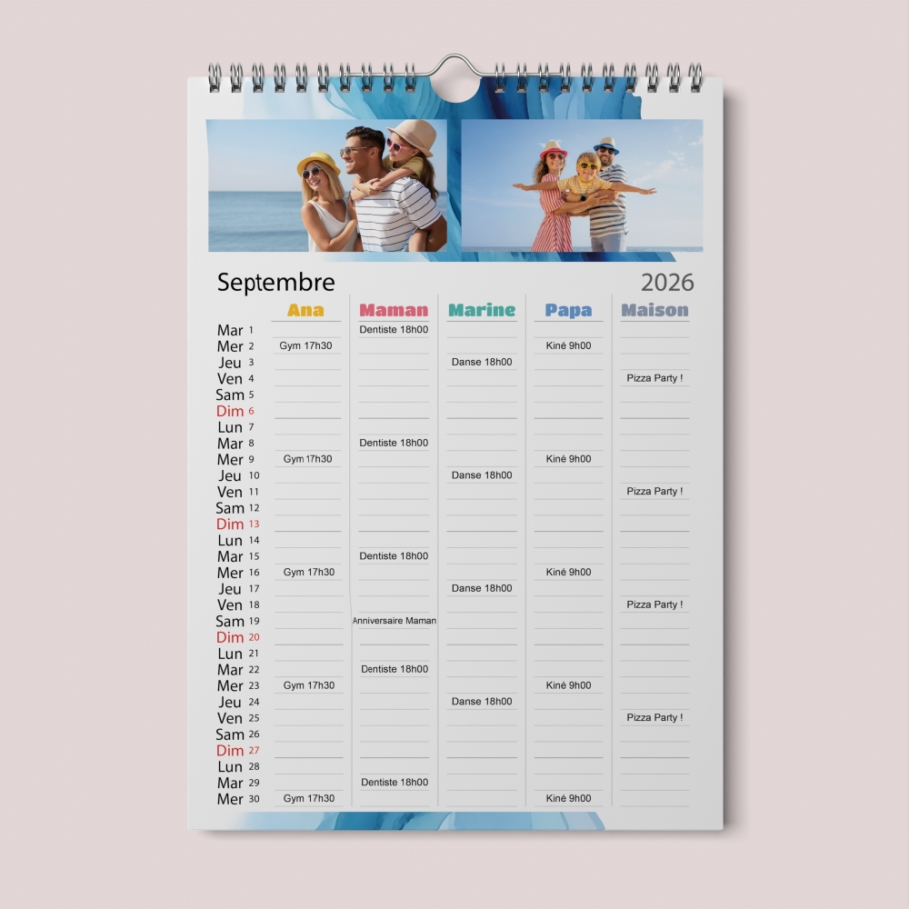 Calendrier photo familial