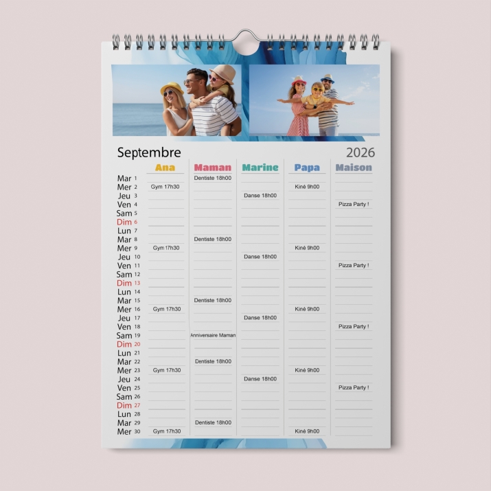 Calendrier photo familial