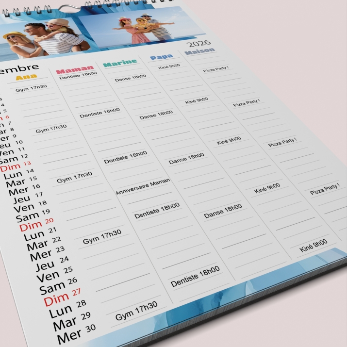 Calendrier photo familial