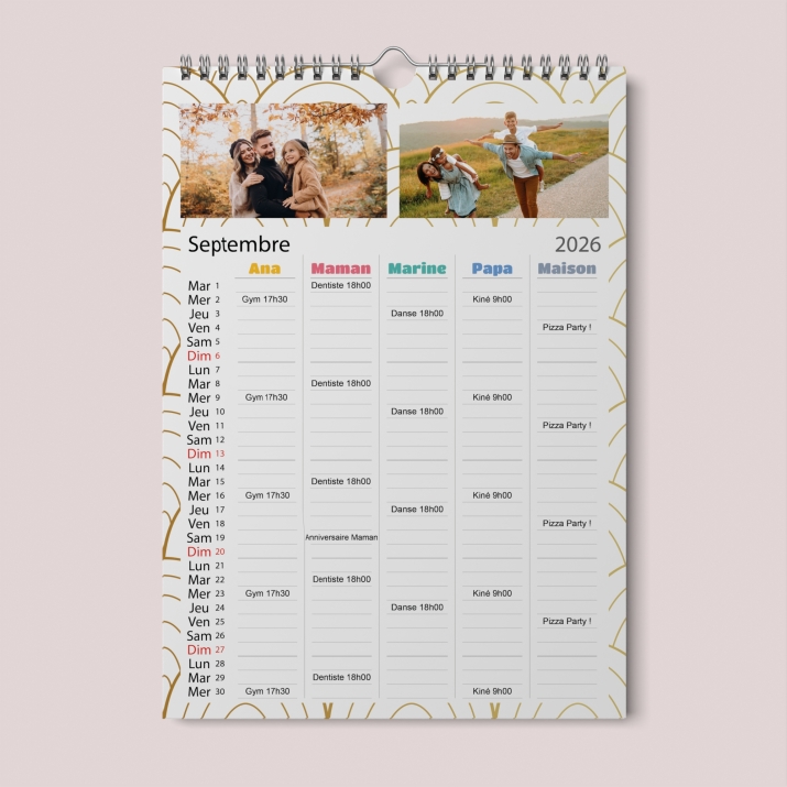 Calendrier photo familial