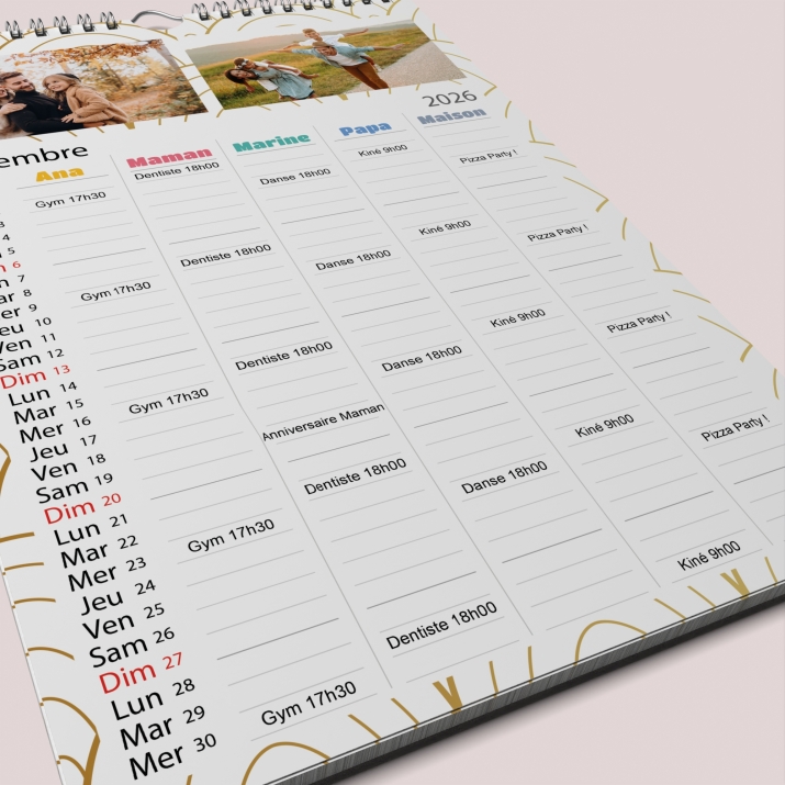 Calendrier photo familial