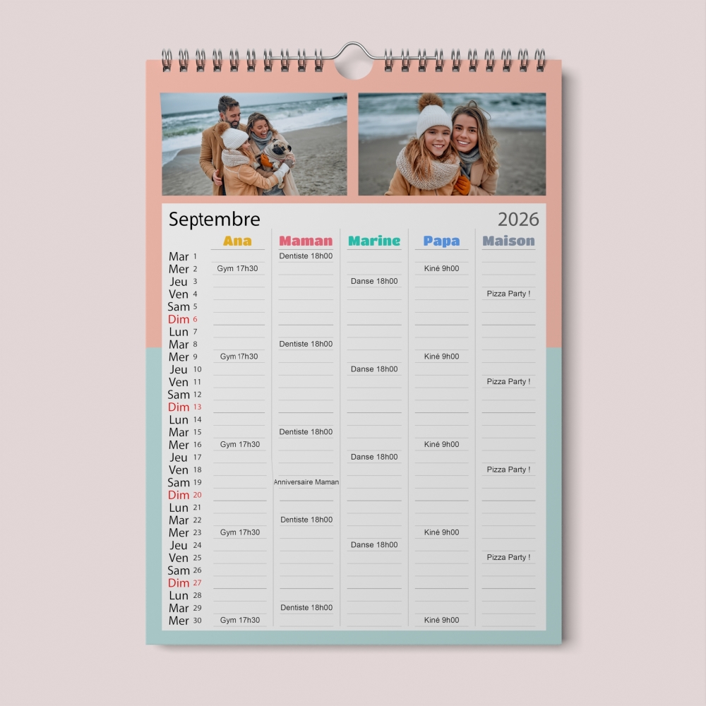 Calendrier photo familial