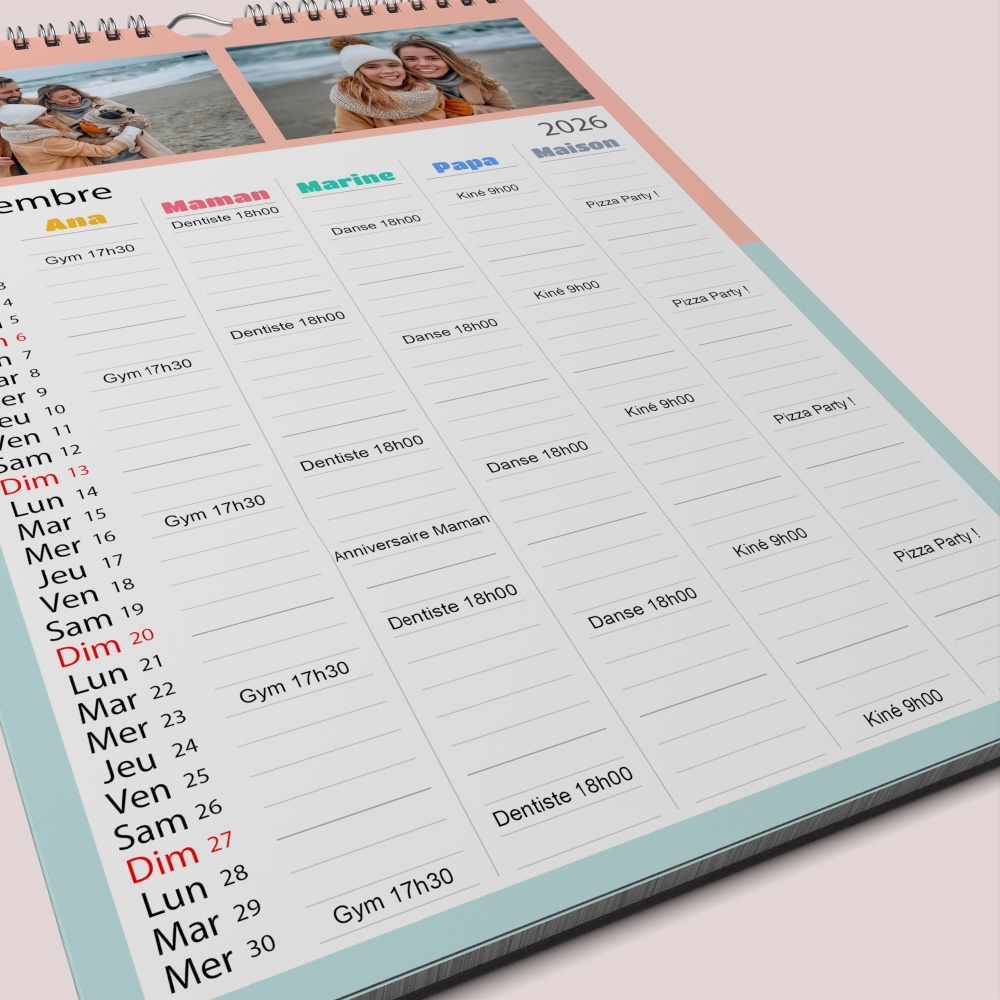 Calendrier photo familial