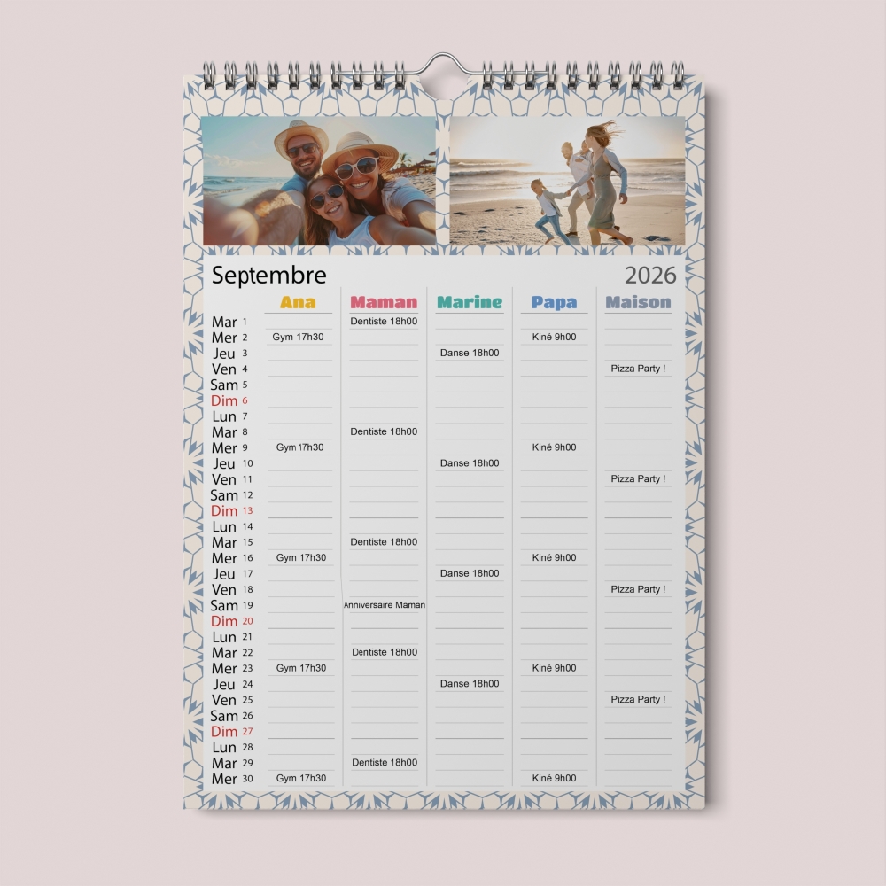 Calendrier photo familial