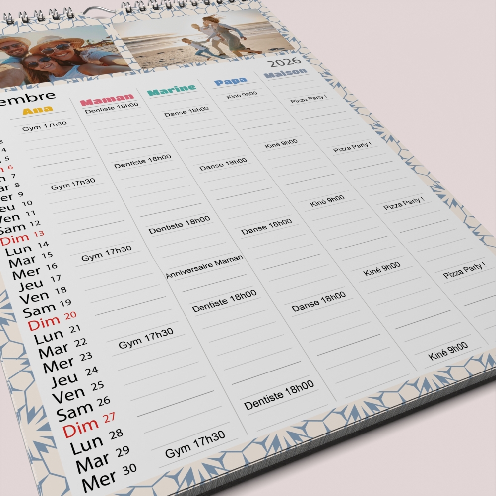 Calendrier photo familial