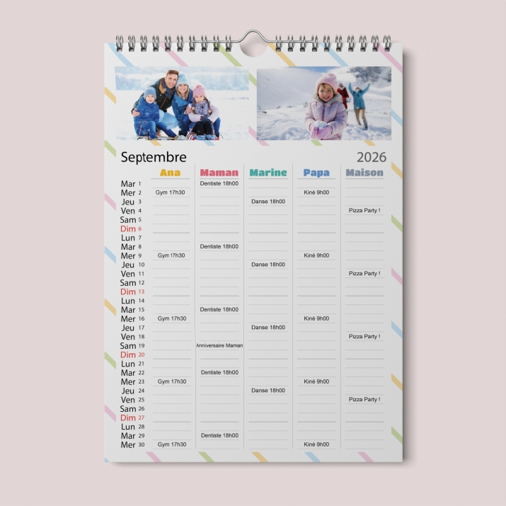Calendrier photo familial