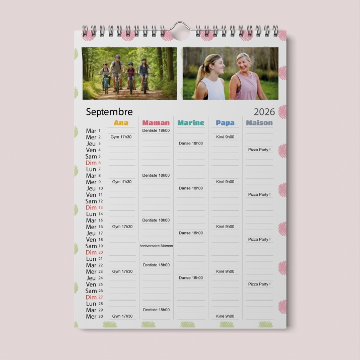 Calendrier photo familial