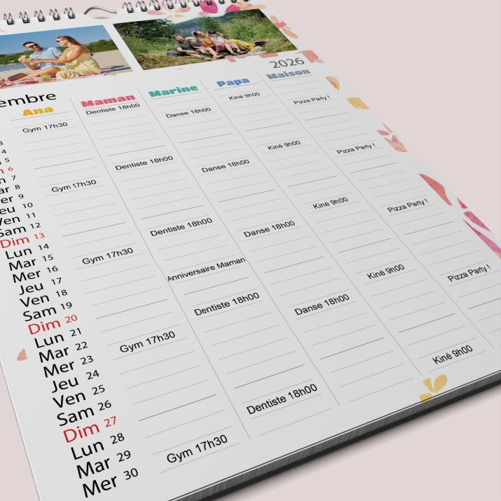 Calendrier photo familial