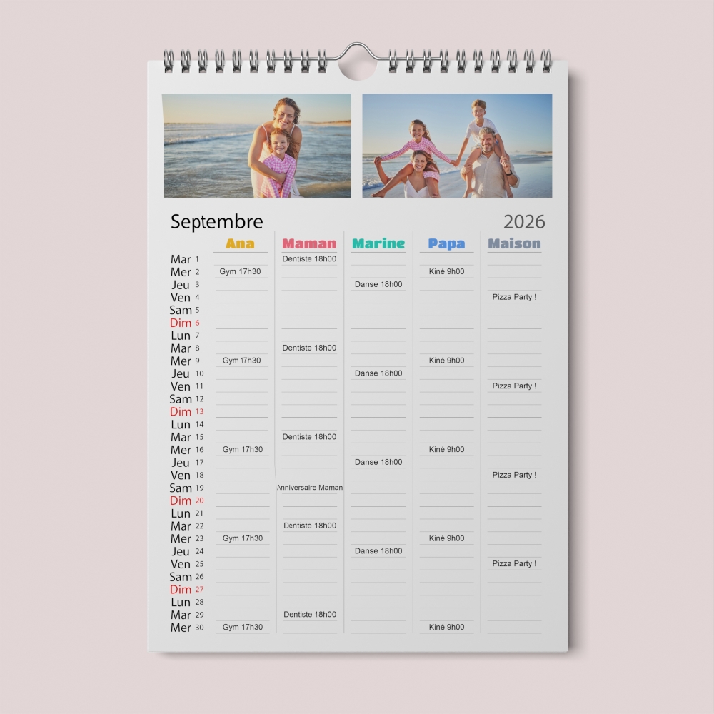 Calendrier photo familial