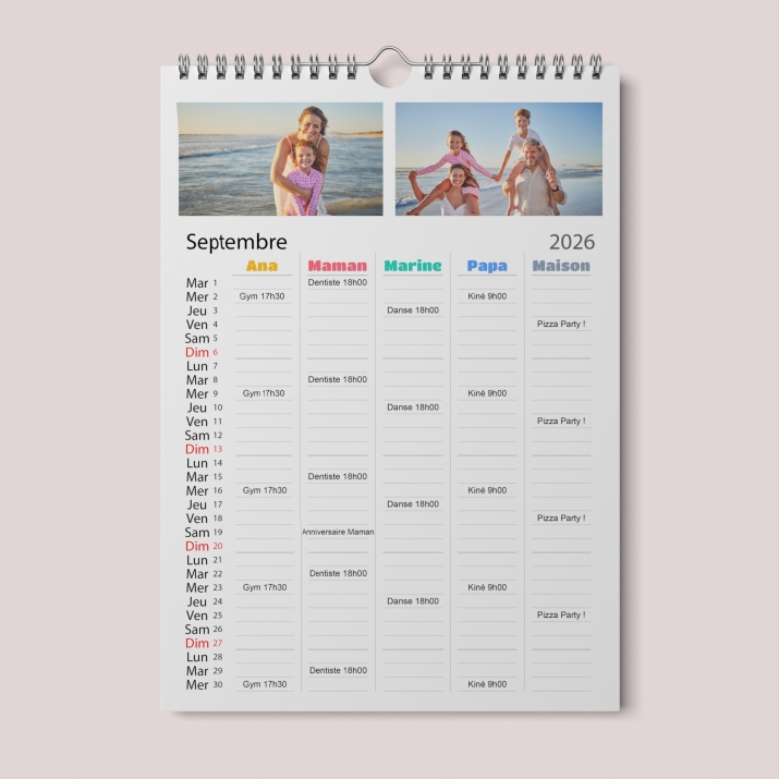 Calendrier photo familial
