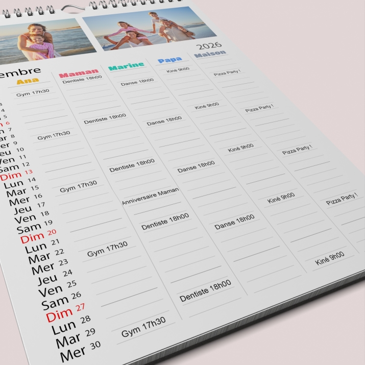Calendrier photo familial