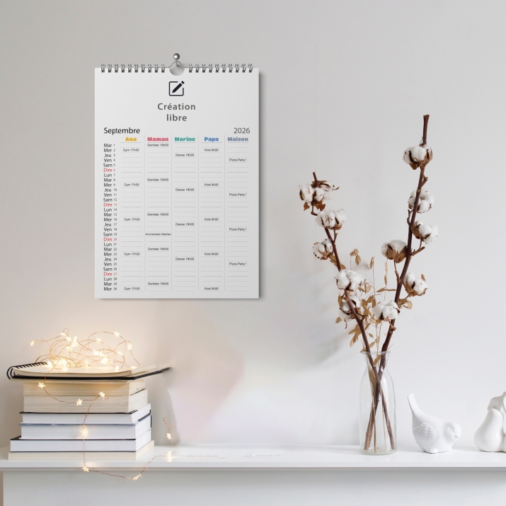 Calendrier photo familial