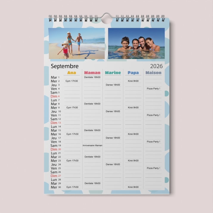 Calendrier photo familial