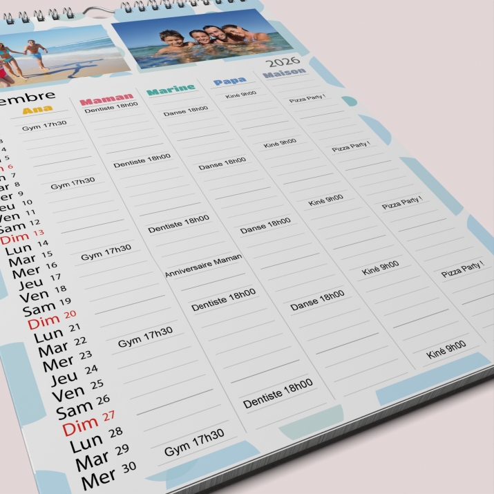Calendrier photo familial