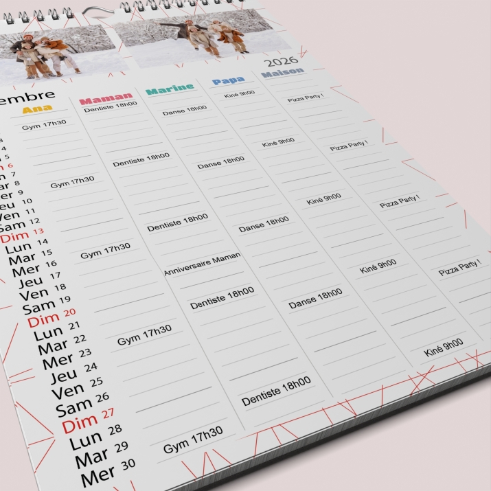 Calendrier photo familial
