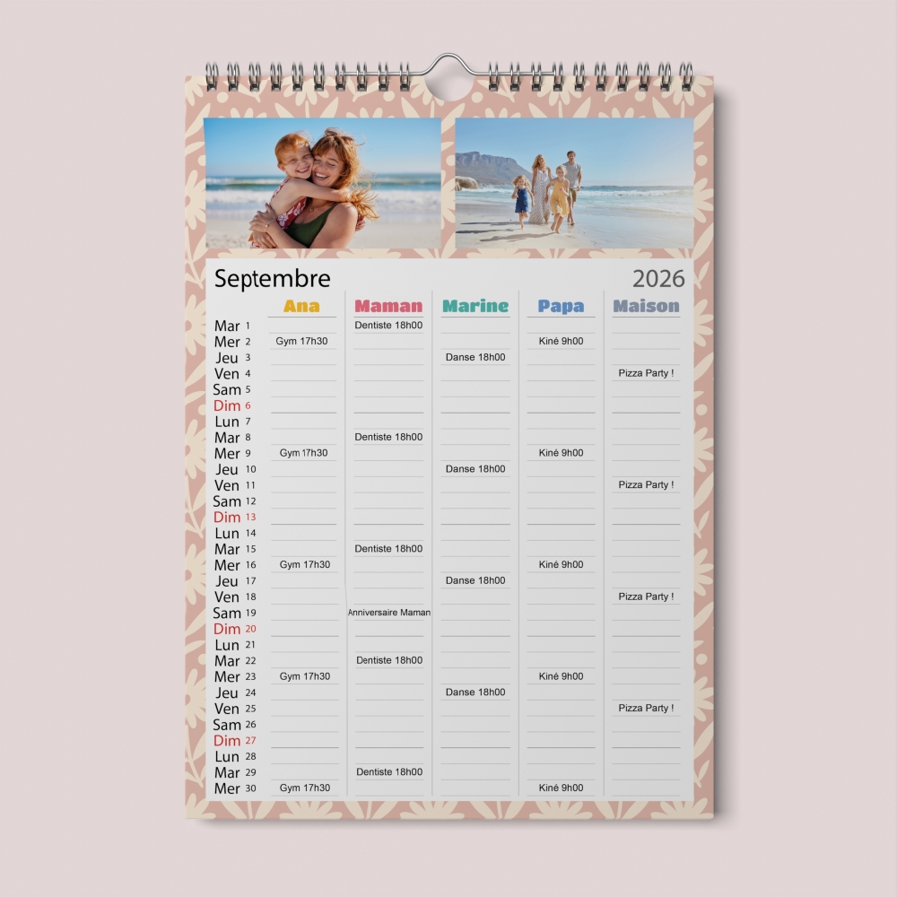 Calendrier photo familial