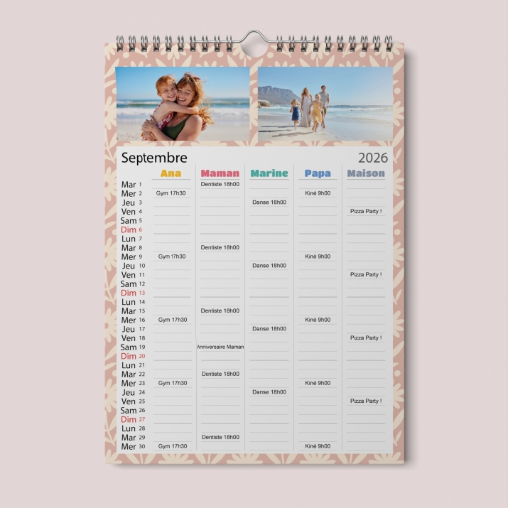 Calendrier photo familial