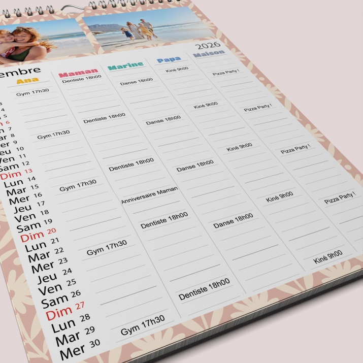 Calendrier photo familial