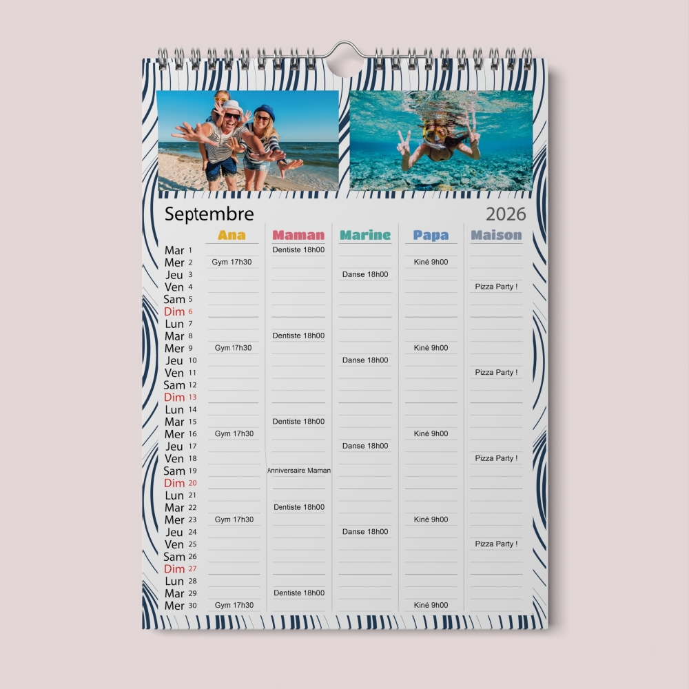 Calendrier photo familial