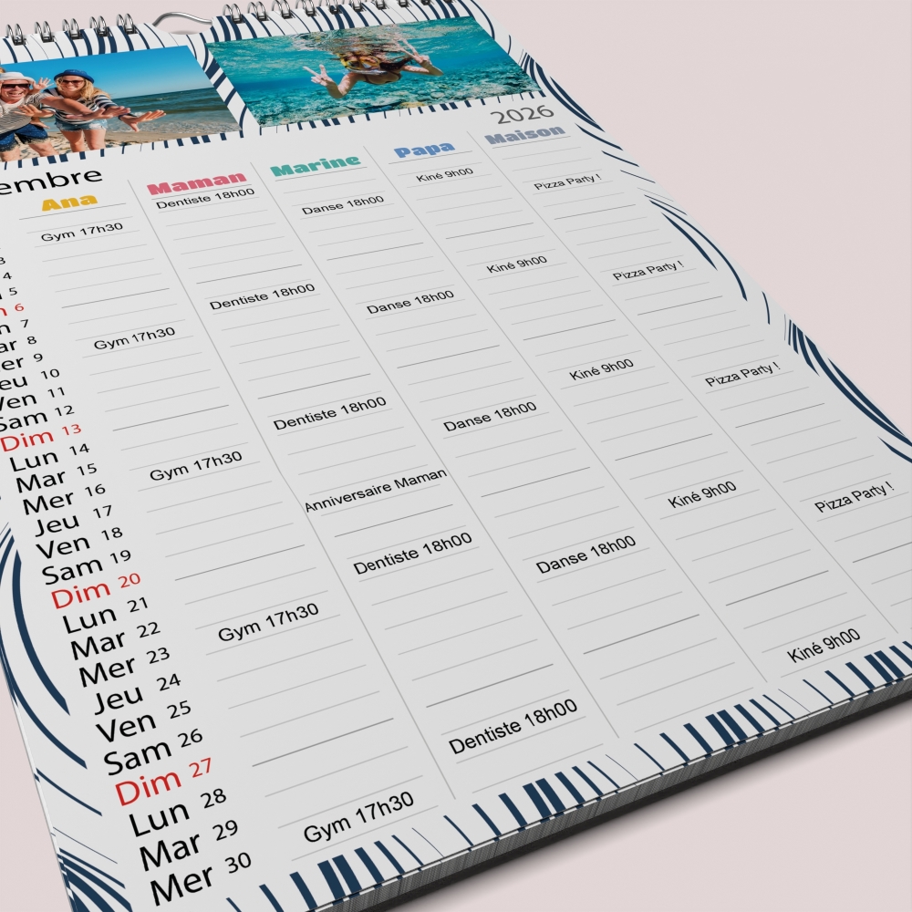 Calendrier photo familial