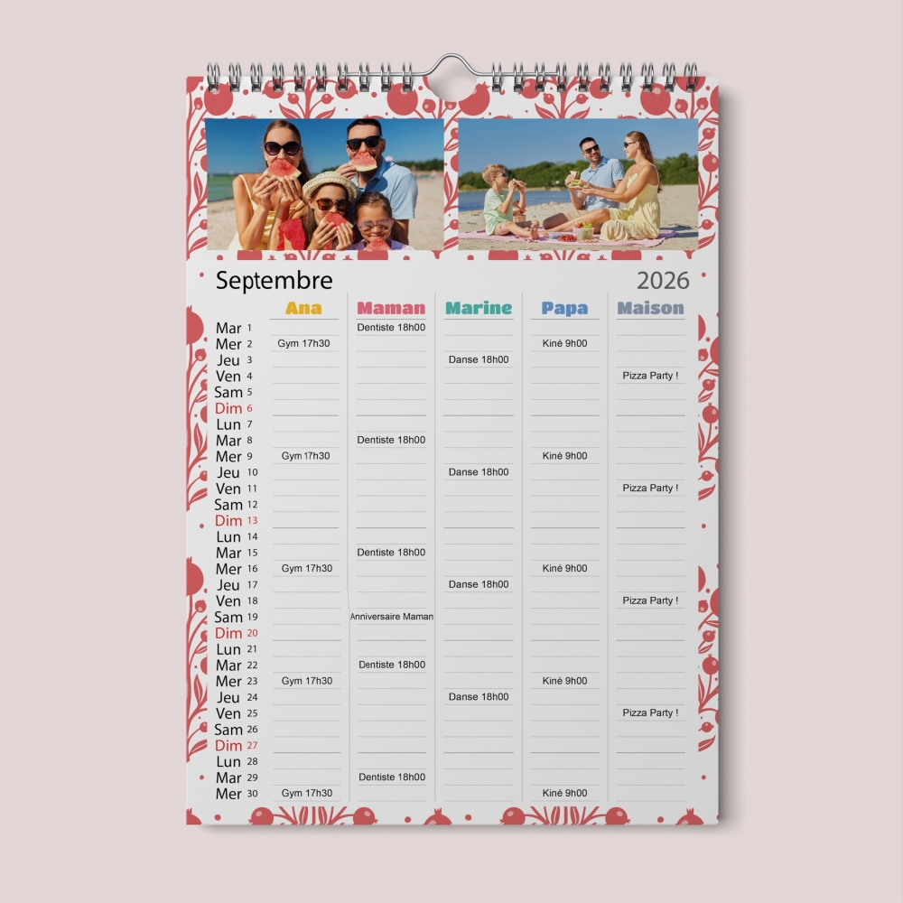 Calendrier photo familial