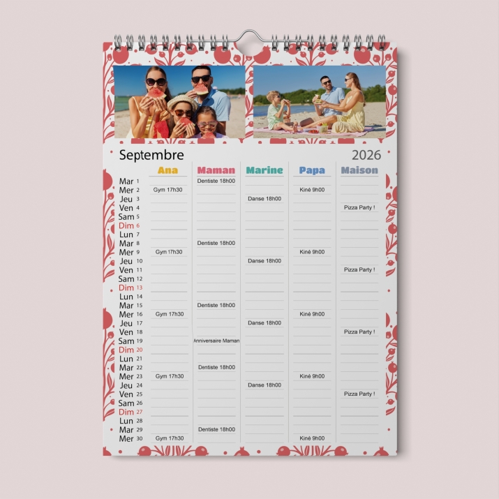 Calendrier photo familial