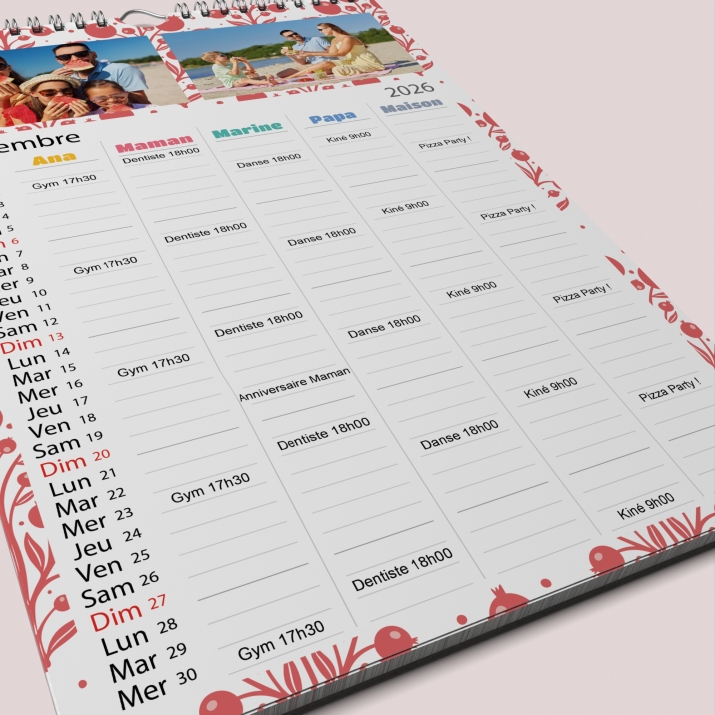 Calendrier photo familial