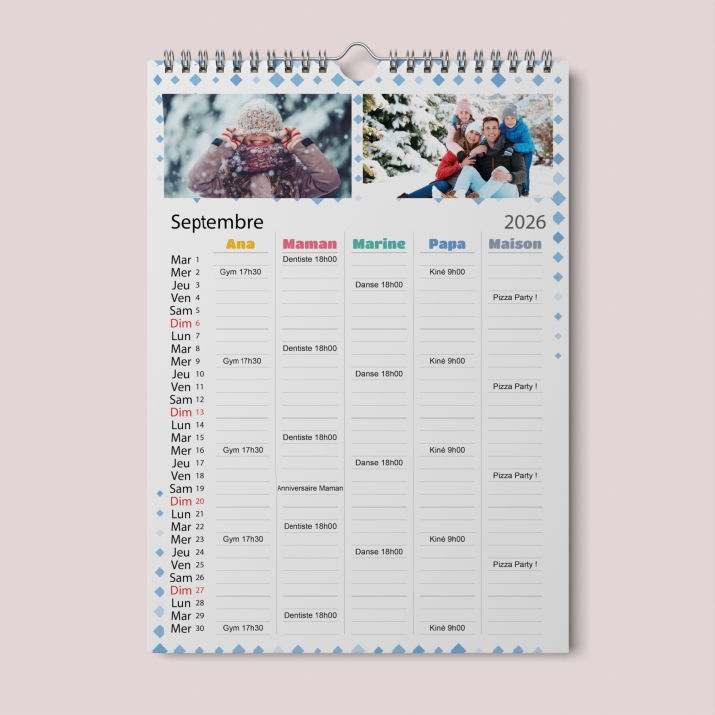 Calendrier photo familial