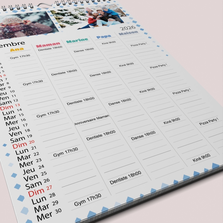 Calendrier photo familial