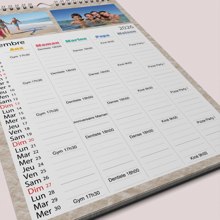 Calendrier photo familial