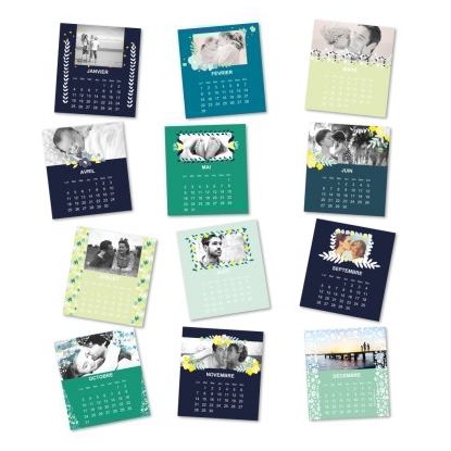 Calendriers magnetiques 12 planches