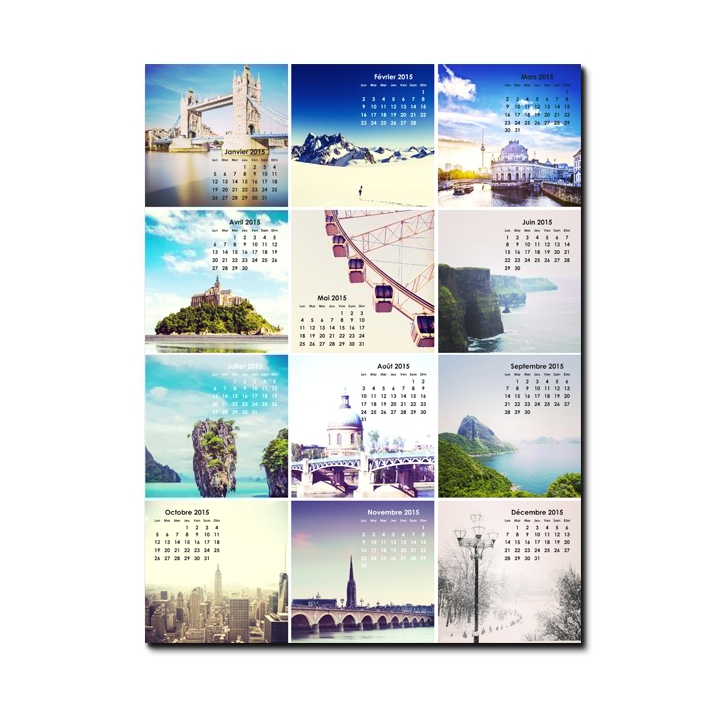 Calendrier poster photo Calendrier poster photo