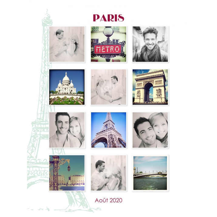 Poster photo pêle-mêle