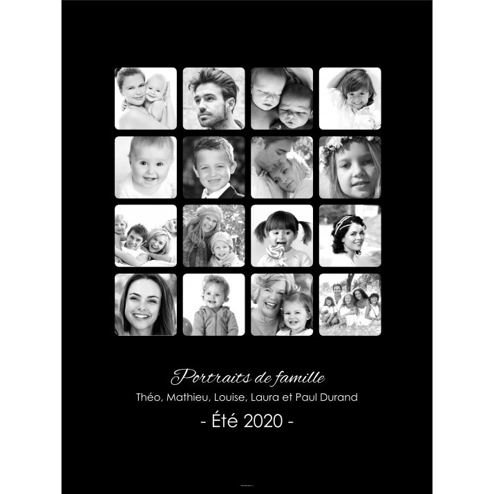 Poster photo pêle-mêle