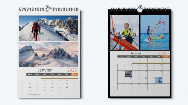 Calendrier Mural Spirale